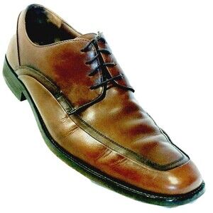 Johnston & Murphy Shoes Leather Bench-Made Square Apron Brown 11 Men Lace